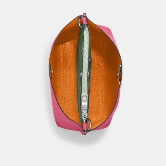 COACH Mollie Bucket Bag 22 Bag Petunia Silver Crossbody NWTs CA177 SOLD OUT - Picture 3 of 5